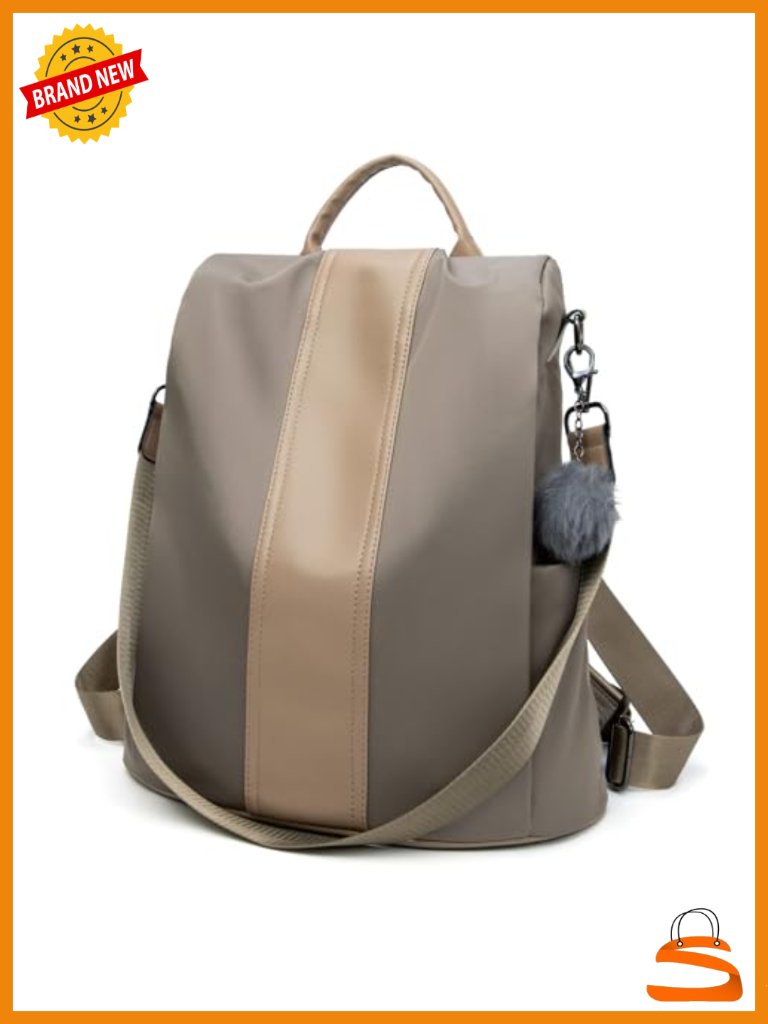 Waterproof Nylon Anti-Theft Backpack Purse Lightweight Shoulder Bag